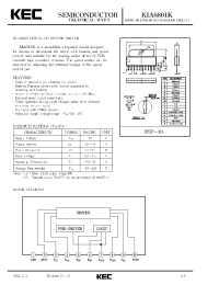 Datasheet KIA6801K manufacturer KEC